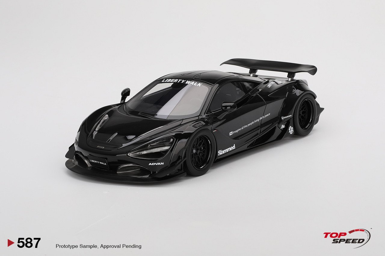 Mini GT 1:64 McLaren 720S LB-Works – Black – MiJo Exclusives - ADVAN LIBERTY WALK