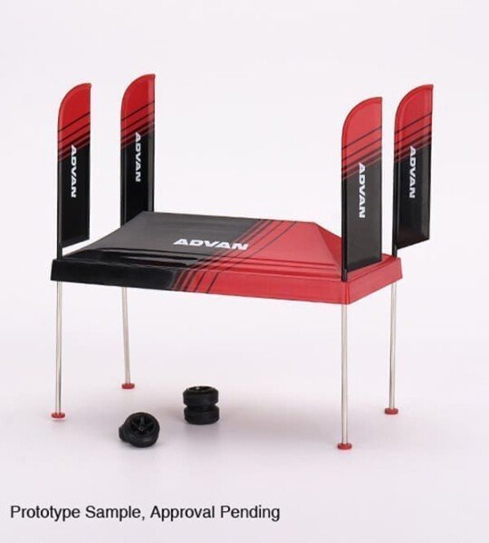 Mini GT 1:64 Paddock Service Tent Set ADVAN - Juego de carpa de servicio Paddock ADVAN - TOLDO CARPA PARA MODELOS 1/64
