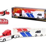 MODELO ESCALA 1:64 MiJo Exclusives Design Custom Haulers – Mack Anthem Enclosed Transporter BRE #46 (White) trailer