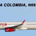 MODELO ESCALA 1/400 AVIANCA A321 N692AV CON BANDERA DE EL SALVADOR, EDICION LIMITADA