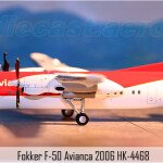 MODELO ESCALA 1/400 AVIANCA FOKKER F50 DE HERPA GERMANY , LIMITED EDITION