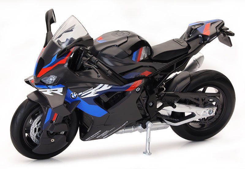 MODELO ESCALA 1/12 BMW M3 1000 RR Motorcycle in Black with Red, White, and Blue Deco - MOTO