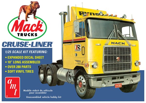 MODELO ESCALA 1/25 Mack Cruise-Liner Semi Tractor Plastic Model Kit - cabezal