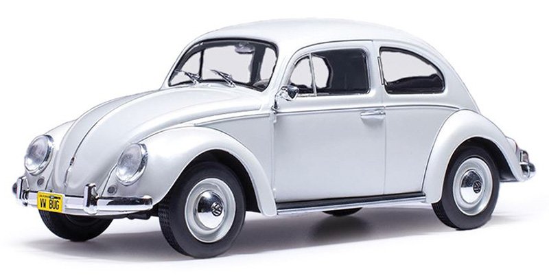 MODELO ESCALA 1/24 1960 Volkswagen Beetle in Pearl White - IXO AMERICA