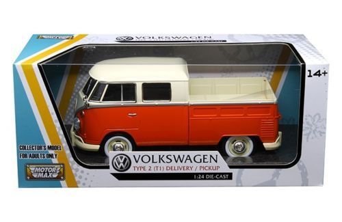 MODELO ESCALA 1/24 Volkswagen Type 2 (T1) Pickup Truck 2-TONE (cream/orange)