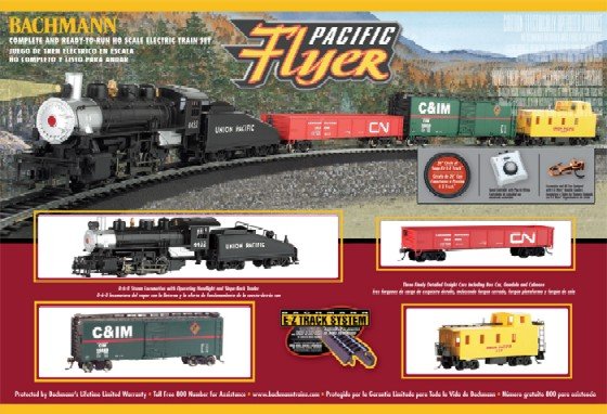 TREN ELECTRICO Bachmann 692 HO Scale Pacific Flyer Train Set -- Union Pacific
