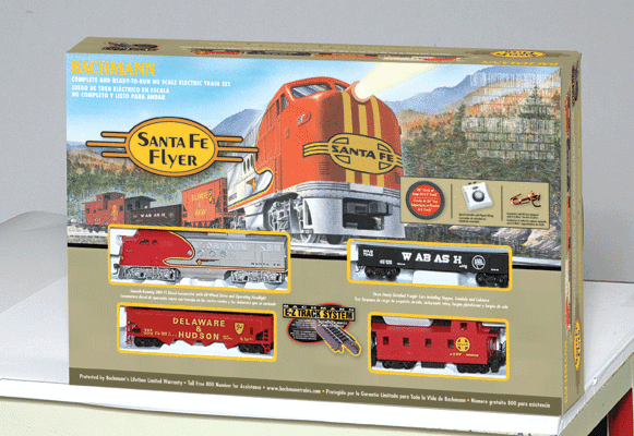 TREN ELECTRICO ESCALA HO - BACHMANN Santa Fe Flyer Train Set -- Santa Fe
