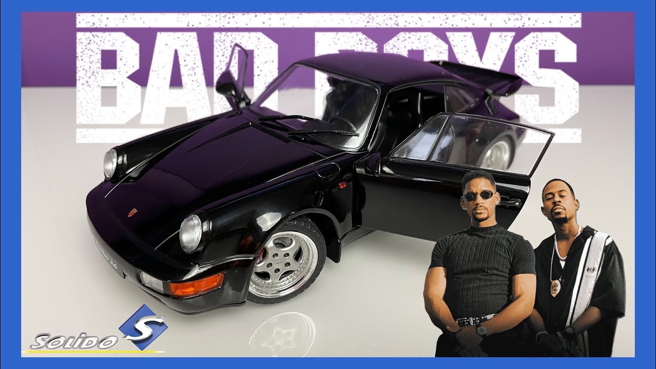 MODELO ESCALA  1:18 1993 Porsche 911 (964) Turbo 3.6 (Black) - BAD BOYS