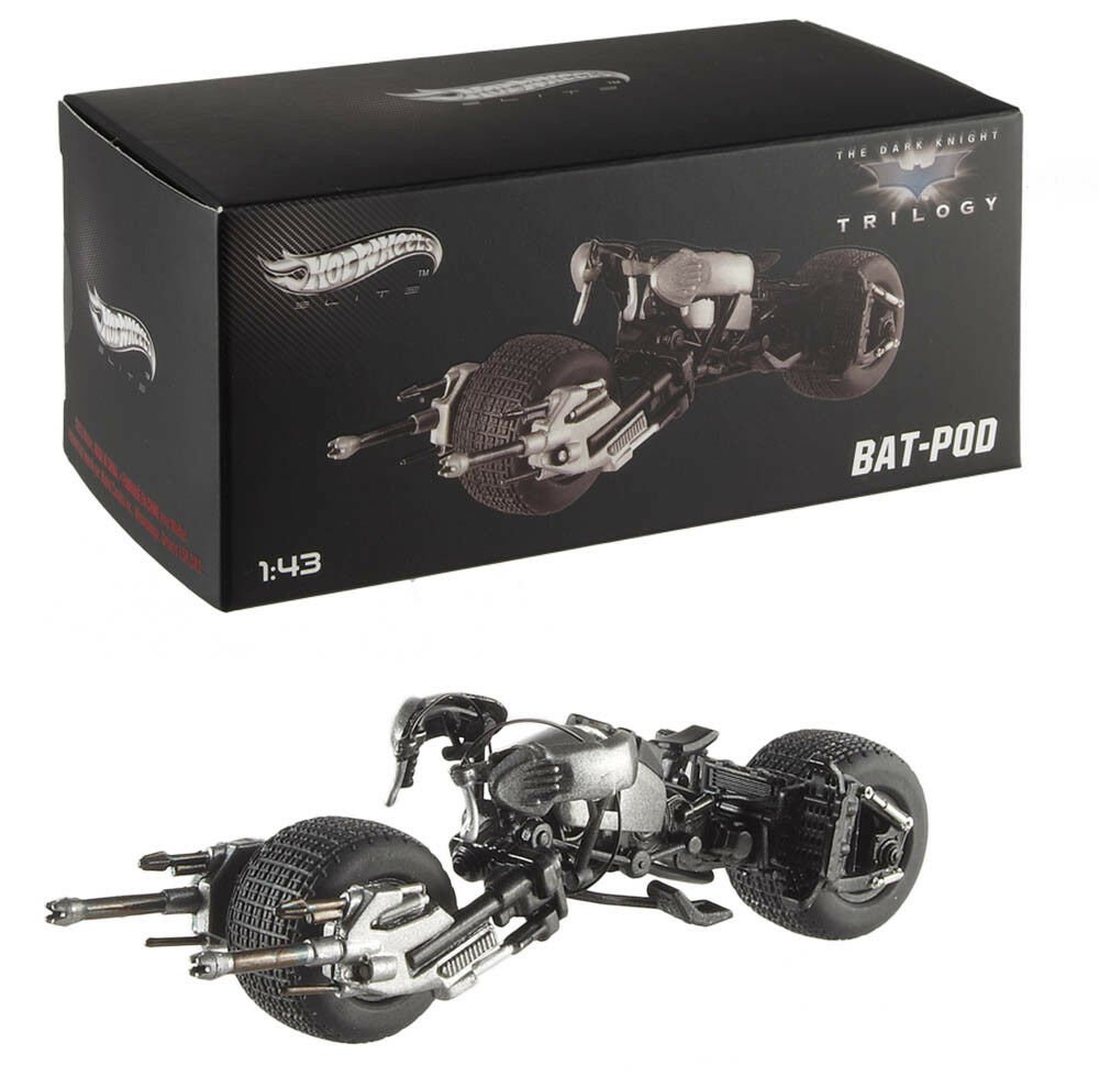 MODELO ESCALA 1/43 Hot Wheels Bat Pod "The Dark Knight Batman película - MOTO BATMAN