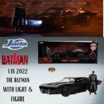 MODELO ESCALA 1:18 Batman Batmobile 2022 With Light & Batman Figure – Hollywood Rides