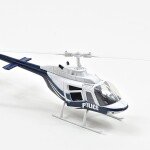MODELO ESCALA 1/43 New Ray Sky Pilot - Bell 206 Police BlueWhite HELICOPTERO