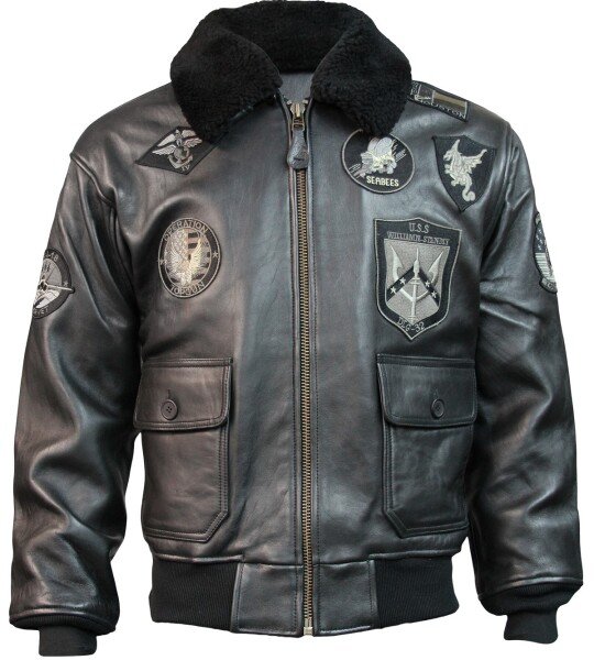 CHAQUETA CUERO LEGITIMO TOP GUN® OFFICIAL SIGNATURE SERIES JACKET BLACK