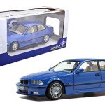 MODELO ESCALA 1:18 1990 BMW E36 M3 Coupe  SOLIDO FRANCE - AZUL Y AMARILLO
