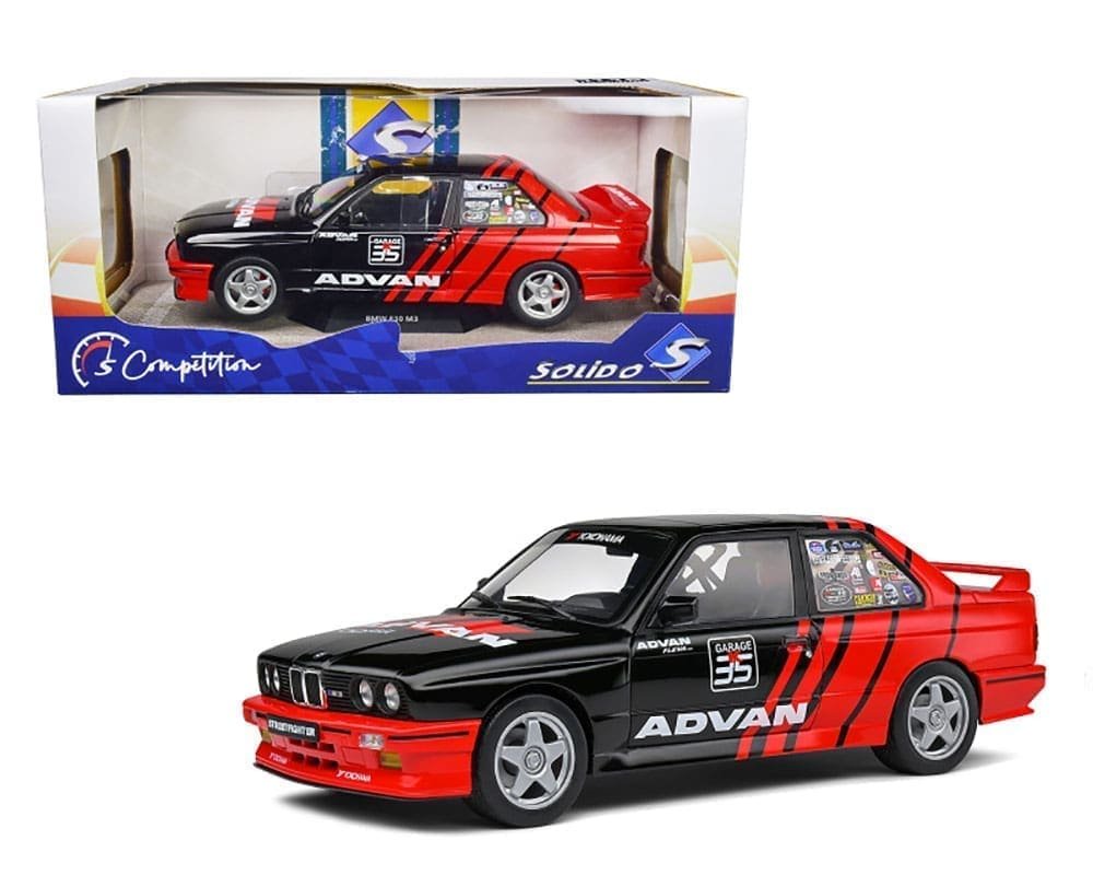Solido 1:18 BMW E30 M3 Drift Team ADVAN – Black/Red – Competition made in germany