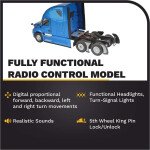 CABEZAL RADIO CONTROL ESCALA 1/16 Scale Freightliner Cascadia Raised Roof Sleeper Cab Semi Truck - RTR by Diecast Masters
