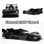 Hot Wheels Premium Car Culture - Circuit Legends 2025 961K - 0/5 Ferrari 499P negro persecución con protector
