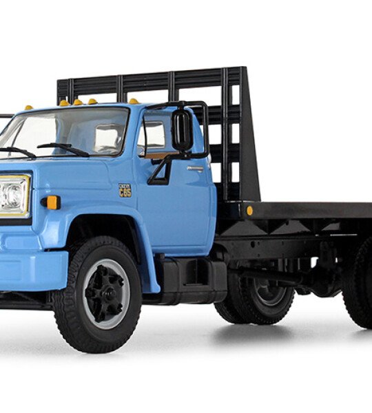 MODELO ESCALA 1/64 DCP ORIGINAL REPLICA 1970's Chevrolet C-65 Flatbed Truck in Blue
