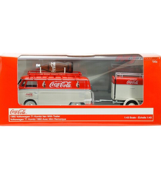 Motor City Classics 1:43 Coca-Cola 1960 Volkswagen Kombi T1 with Trailer