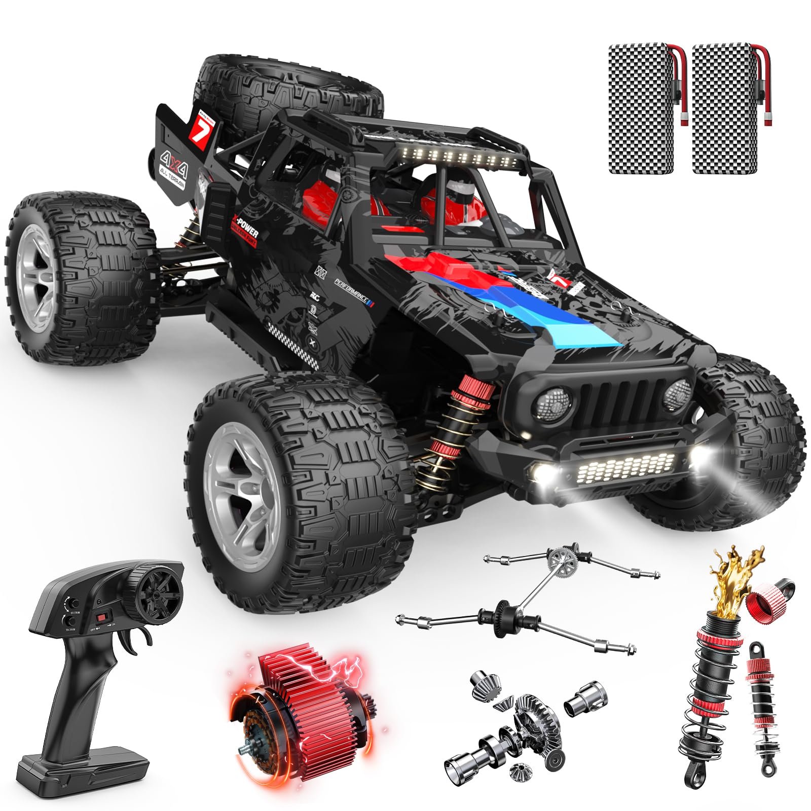 DEERC 207E High Speed Remote Control Truck, Brushless Motor PICKUP JEEP RADIO CONTROL 4X4