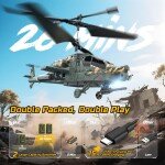 DEERC SQN040 Apache, remote control helicopter, camouflage paint - HELICOPTERIO RADIO CONTROL