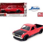 MODELO Jada 1:24 1972 Datsun 620 Pickup Custom RED – JDM Tuners – MiJo Exclusives Limited Edition