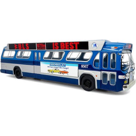 Autobús de tránsito GM TDH-5303 1963 1:43 MTA New York City Iconic Replicas BUS