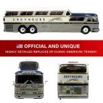 GM Scenicruiser Coach: Greyhound Bus Lines - 50th Anniversary Gold Stripe Livery 1:43 ABS Plastic Bus Model by Iconic Replicas