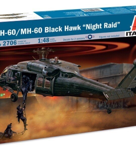 MODELO ESCALA 1:48 Italeri UH-60 / MH-60 Black Hawk Night Raid