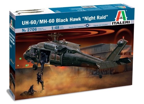 MODELO ESCALA 1:48 Italeri UH-60 / MH-60 Black Hawk Night Raid