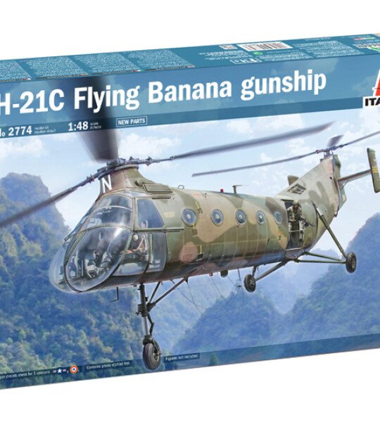 MODELO ESCALA 1:48 Italeri H-21C Shawnee "Flying Banana"