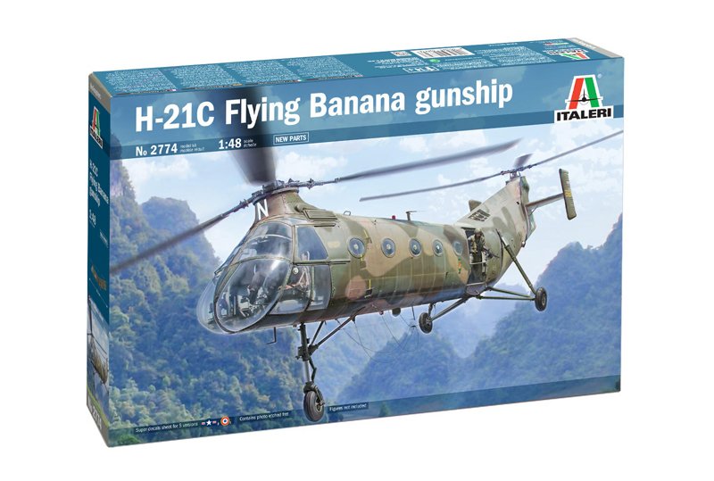 MODELO ESCALA 1:48 Italeri H-21C Shawnee "Flying Banana"