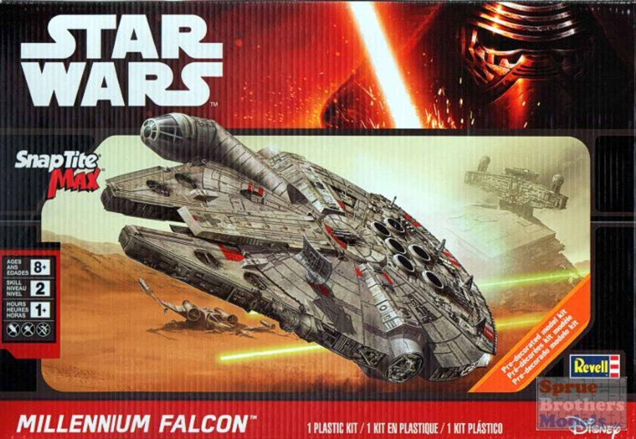 MODELO A ESCALA Revell Millenium Falcon Snap Tite Max - STAR WARS NAVE ESPACIAL PARA ARMAR A ESCALA