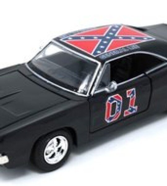 1:24 1969 Dodge Charger R/T "General Lee" (Black w/Red Flag) DUQUES DE HAZZARD COUNTY VERSION ESPECIAL