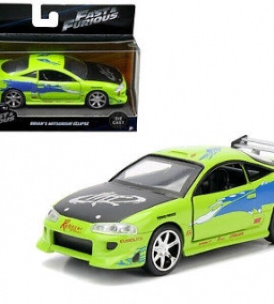 MODELO ESCALA 1/32 MITSUBISHI  ECLIPSE 1995  PAUL WALKER  BRIAN O'CONNER  FAST & FURIOUS I (2001)