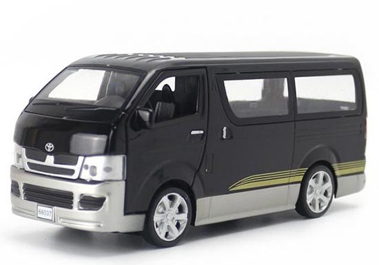 MODELO ESCALA 1:32 Scale White / Black  Diecast Toyota Hiace - MICROBUS