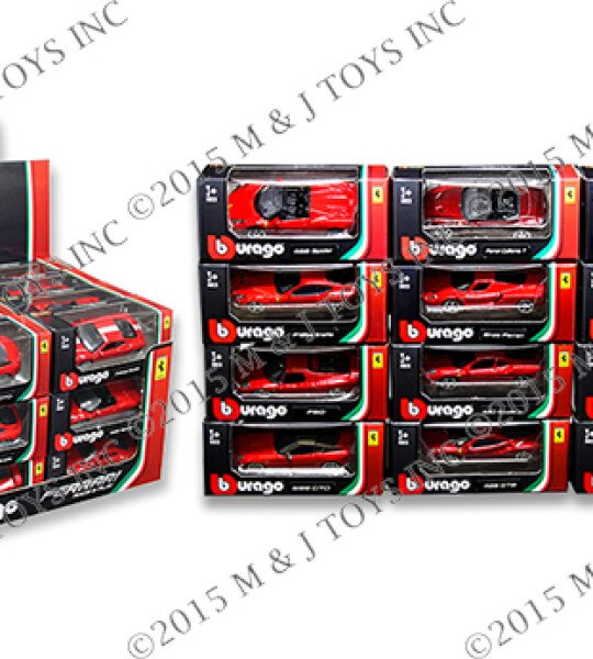 MODELOS ESCALA 1/64 BBURAGO FERRARI RACE & PLAY