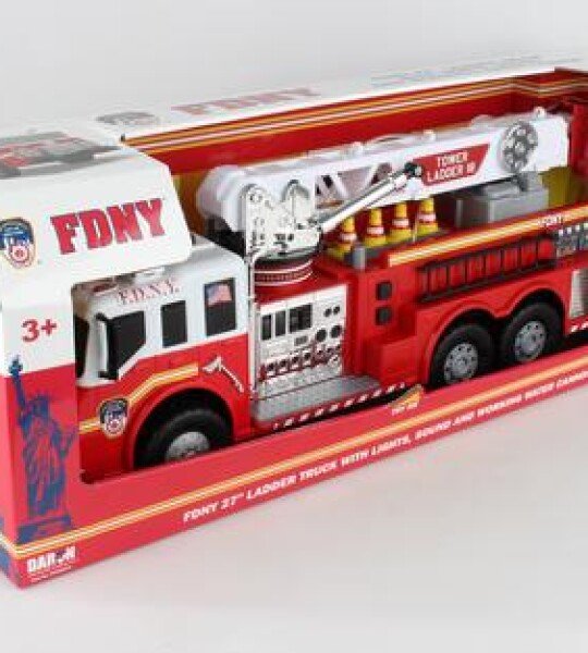 CAMIION BOMBEROS FDNY FIRE BRIGADE 27" FIRE TRUCK W/WATER PUMP