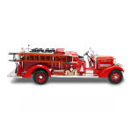 MODELO ESCALA 1/24 1935 Mack Type 75BX Fire Engine Truck Red with Accessories Diecast Model - CAMION BOMBERO