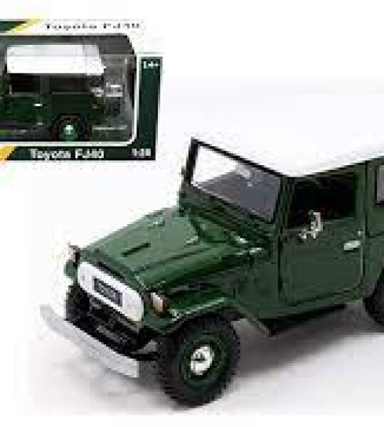 MODELO ESCALA 1:24 Toyota FJ40 (VERDE CON TECHO BLANCO) – Platinum Collection