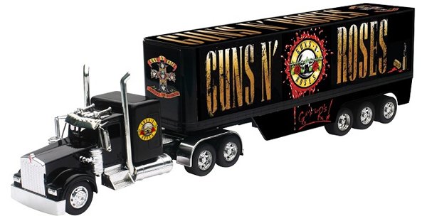 TRAILER COMPLETO ESCALA 1:32 Kenworth W900 - Guns N' Roses (Black)