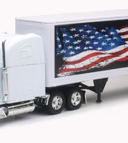 MODELO ESCALA 1/32 FREIGHTLINER CLASSIC XL DRY VAN SEMI TRUCK & TRAILER (CORONADO)