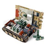 TANQUE ESCALA 3Sturmmorserwagen 606/4 Mit 38cm RW 61 L/3.5 "Sturmtiger"  CON FIGURAS MET DE ADOLF HITLER Y ROMMEL FORCES