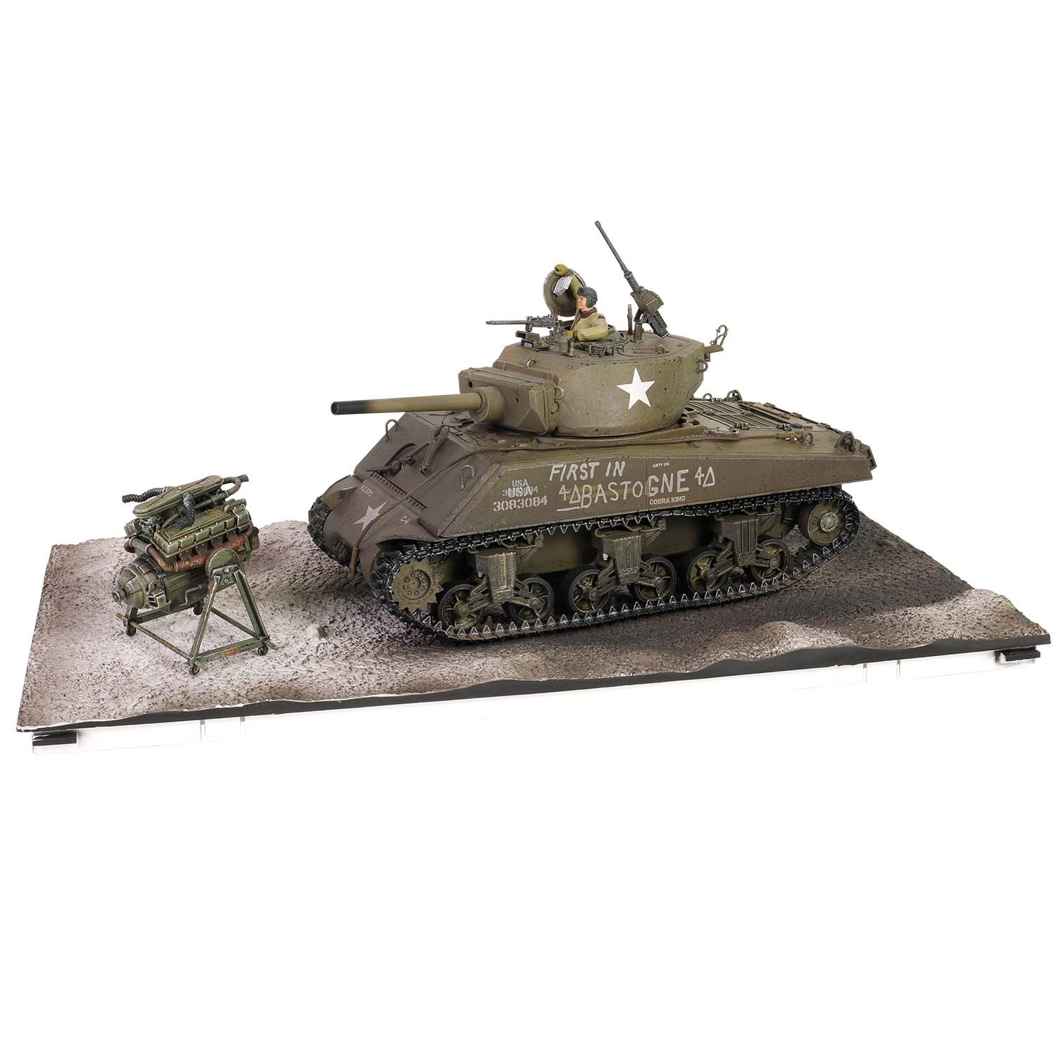 TANQUE ESCALA 1/32 Sherman M4A3E2 (75) Jumbo “Cobra King” “First in Bastogne”, George Smith Patton’s 4th A.Div. FORCES