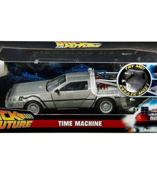 MODELO ESCALA 1:24 Time Machine With Lights – Back To The Future – Hollywood Rides (delorean de regreso al futuro)