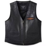 Harley-Davidson Leather Vest City Limits black - chaleco de cuero legitimo
