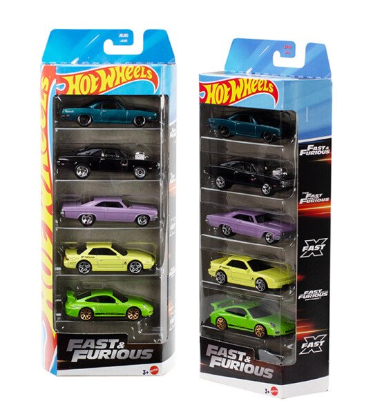 Hot Wheels 1:64 Basic 5 Pack Cars Set Fast & Furious - SET BASICO 2025