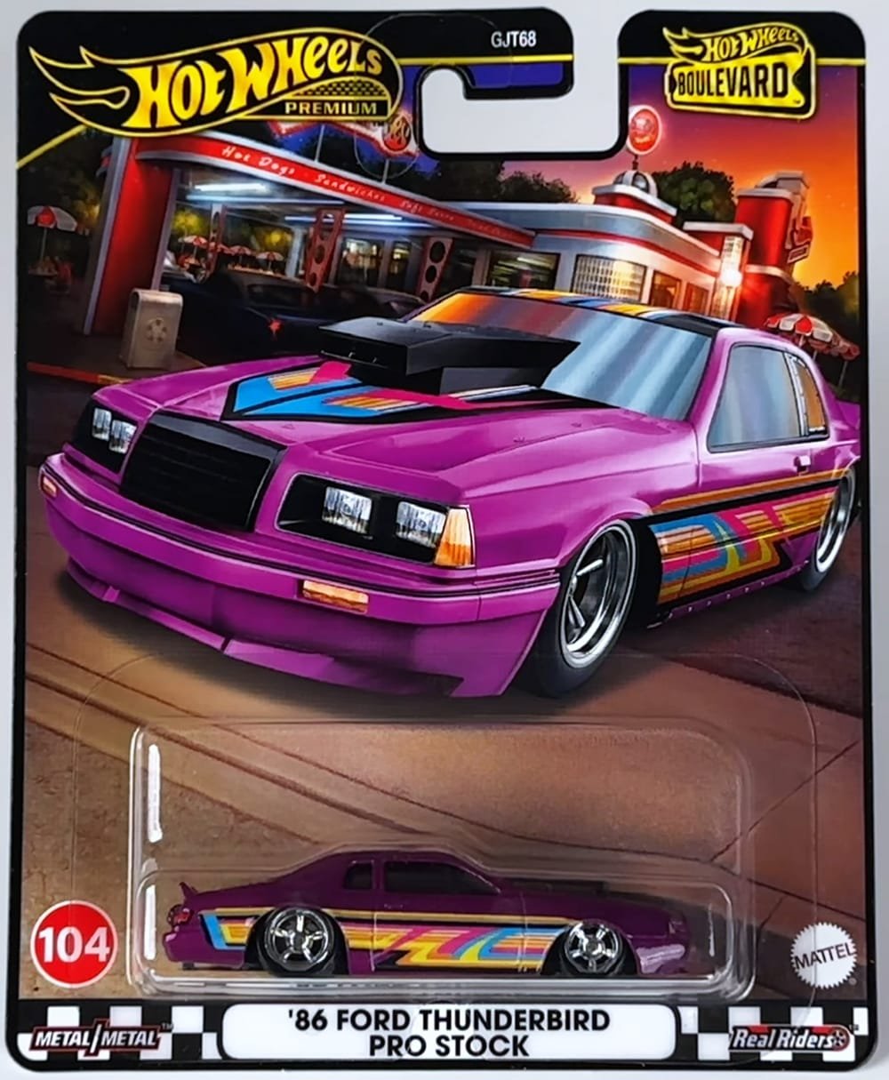 MODELO ESCALA 1/64 HOT WHEELS BOULEVARD 86 Ford Thunderbird Pro Stock