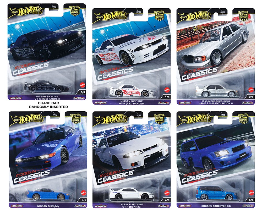 Hot Wheels 1:64 Car Culture 2024 E Case Modern Classics - PRECIOS ESPECIALES $16 C/U EN ADELANTE O $75 SET COMPLETO
