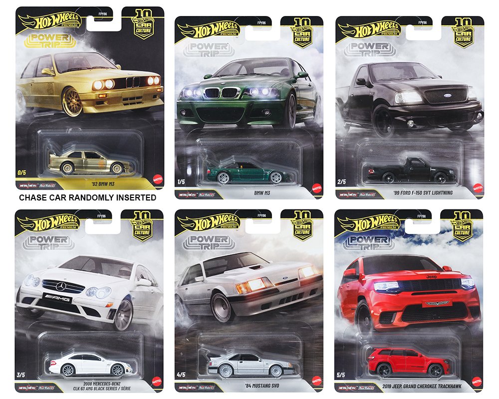 Hot Wheels 1:64 Car Culture 10th Anniversary 2026 R Case – Power Trip Assortment