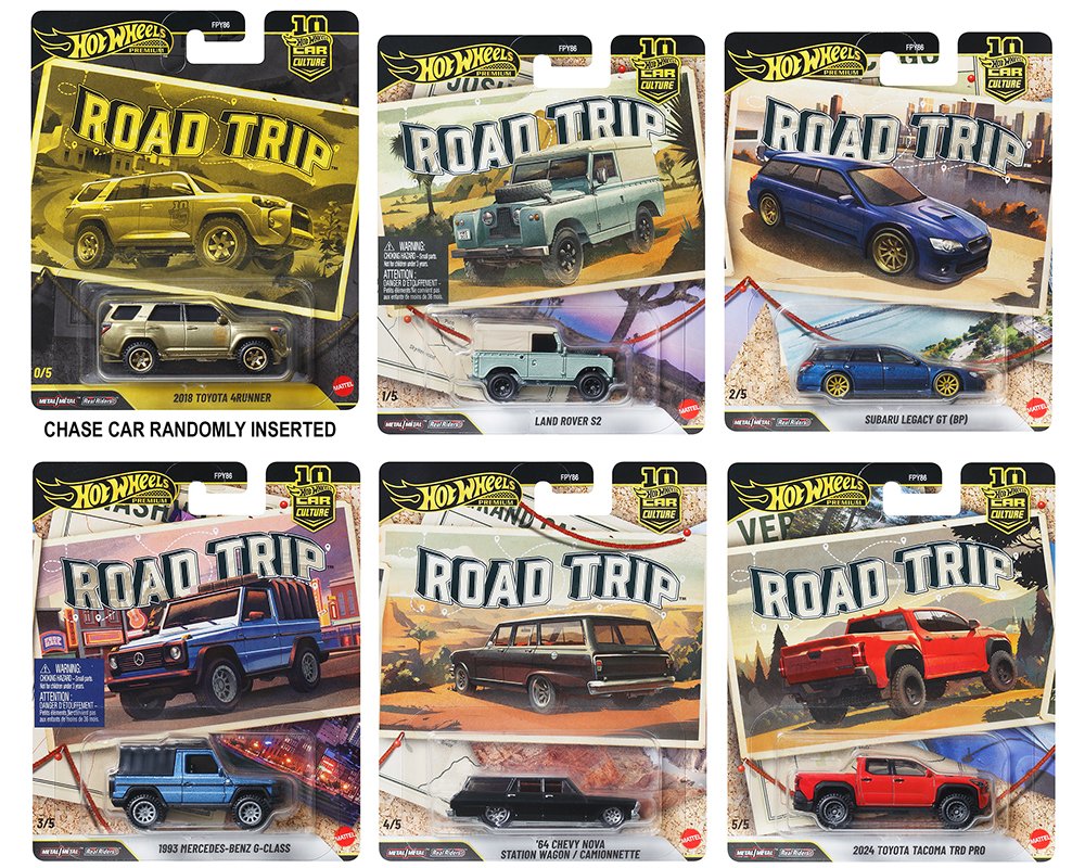 Hot Wheels 1:64 Car Culture 10th Anniversary 2026 V Case -Road Trip Assortment $18 C/U EN ADELANTE